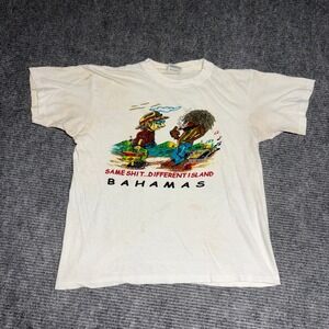 Vintage‎ Bahamas Graphic T Shirt Men Large Island Dreams